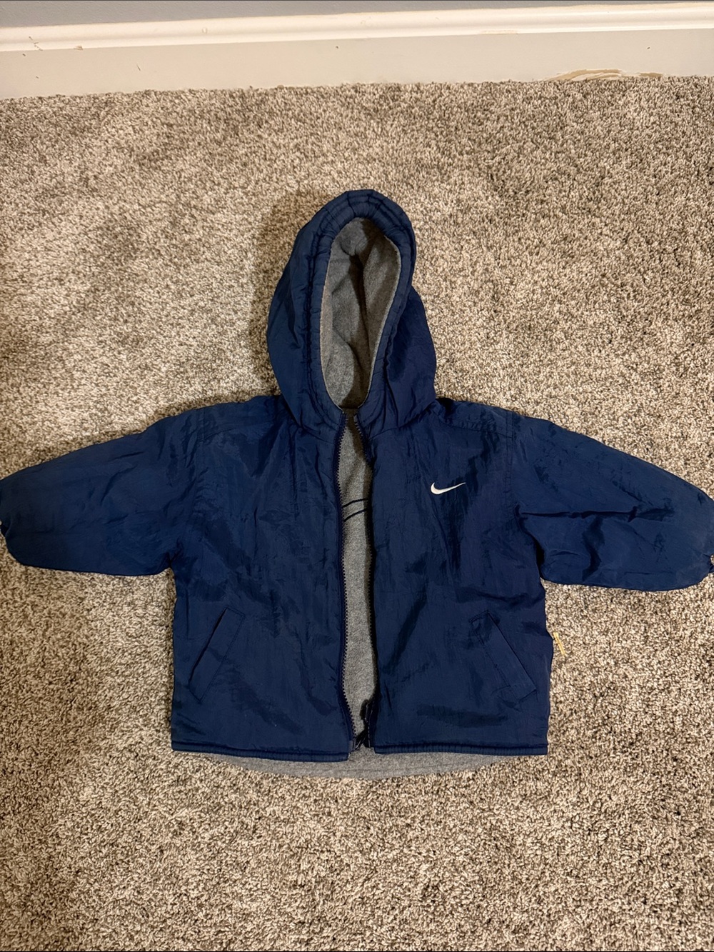 Vintage Nike Kids Reversible Hooded Puffer Jacket